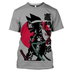 T-Shirt Demon Slayer Lune Détruite Par Kanji