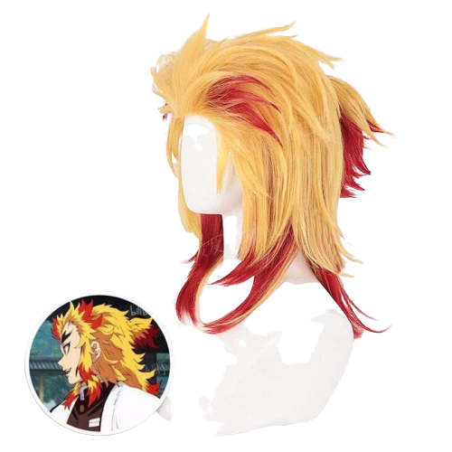 Cosplay Kyojuro Rengoku Perruque Pilier Du Feu 1 Cosplay Kyojuro Rengoku Perruque Pilier Du Feu