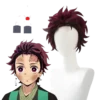 Cosplay Tanjiro Perruque Du Souffle Du Soleil