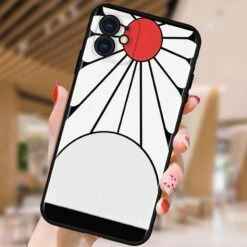 Coque IPhone Demon Slayer Blanc Et Rouge