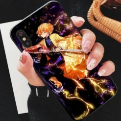 Coque IPhone Demon Slayer Demon Slayer Zenitsu Coup De Tonnerre Et Flash