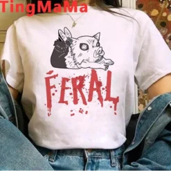 T-Shirt Demon Slayer Féminin Inosuke Hashibira Tombant