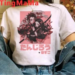 T-Shirt Demon Slayer Féminin Tanjiro Protégeant Nezuko