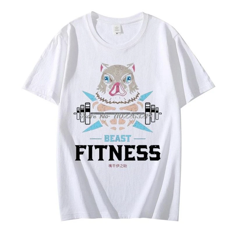 T-shirt Demon Slayer Inosuke Hashibira Fitness 3 T-shirt Demon Slayer Inosuke Hashibira Fitness – Image 3