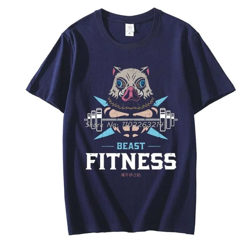 T-shirt Demon Slayer Inosuke Hashibira Fitness 2 T-shirt Demon Slayer Inosuke Hashibira Fitness – Image 2