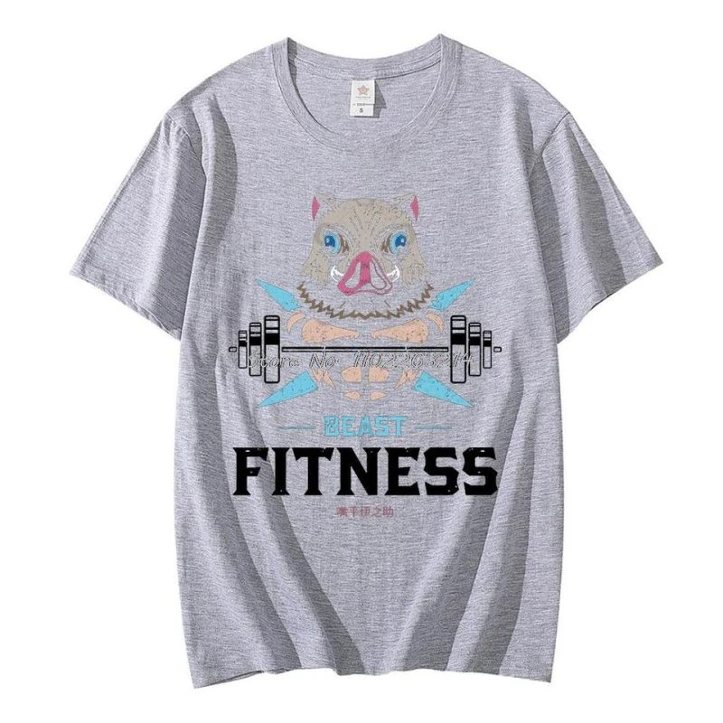T-shirt Demon Slayer Inosuke Hashibira Fitness 5 T-shirt Demon Slayer Inosuke Hashibira Fitness – Image 5