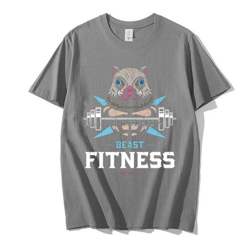 T-shirt Demon Slayer Inosuke Hashibira Fitness 4 T-shirt Demon Slayer Inosuke Hashibira Fitness – Image 4