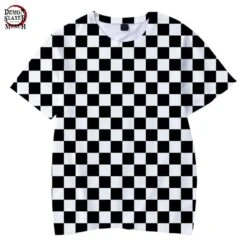 T-Shirt Demon Slayer Blanc Et Noir