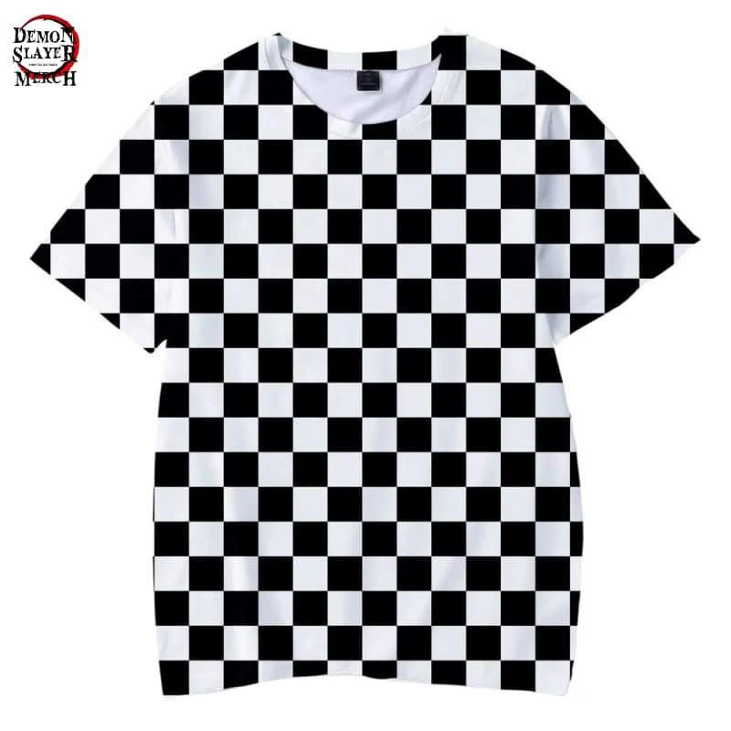 T-Shirt Demon Slayer Blanc Et Noir 1 T-Shirt Demon Slayer Blanc Et Noir