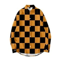 Chemise Demon Slayer Orange Manches Longues