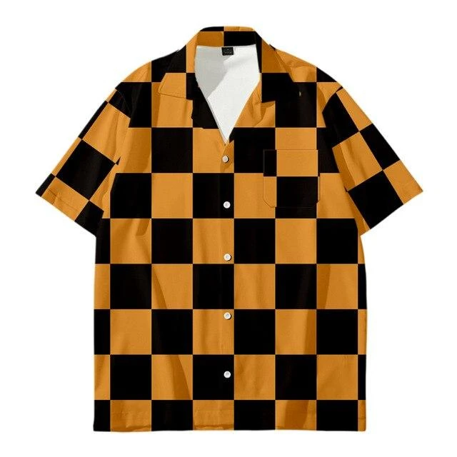 Chemise Demon Slayer Orange 1 Chemise Demon Slayer Orange