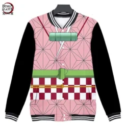 Veste Demon Slayer Baseball Nezuko Kamado -Tueur De Démons Environnant demon slayer nezuko kamado baseball jacket demon slayer merch 755