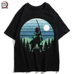 T-Shirt Demon Slayer Tanjiro Durant La Pleine Lune