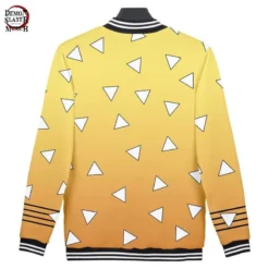 Veste Demon Slayer Baseball Zenitsu Agatsuma Kimetsu 7 Veste Demon Slayer Baseball Zenitsu Agatsuma Kimetsu -Tueur De Démons Environnant demon slayer zenitsu agatsuma baseball jacket demon slayer merch 337