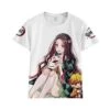 T-Shirt Demon Slayer Nezuko Avec Le Masque De Renard & Zenitsu