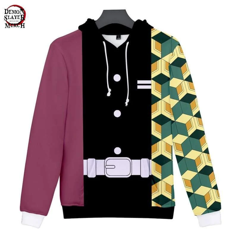 Sweat Demon Slayer Giyu Tomioka Bordeau Et Vert 3 Sweat Demon Slayer Giyu Tomioka Bordeau Et Vert – Image 3