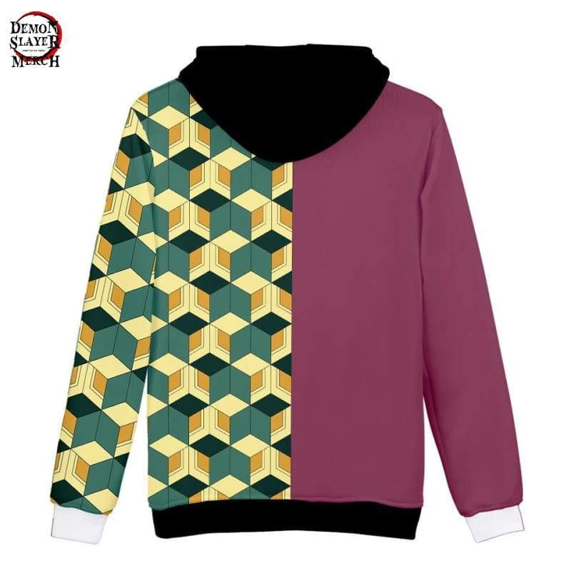 Sweat Demon Slayer Giyu Tomioka Bordeau Et Vert 4 Sweat Demon Slayer Giyu Tomioka Bordeau Et Vert – Image 4