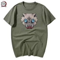 T-Shirt Demon Slayer Tête De Sanglier Inosuke 13 T-Shirt Demon Slayer Tête De Sanglier Inosuke -Tueur De Démons Environnant inosuke boar head shirt demon slayer merch 585