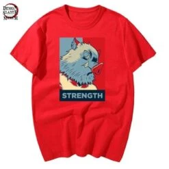 T-Shirt Demon Slayer La Force D'Inosuke Hashibira -Tueur De Démons Environnant inosuke hashibira t shirt demon slayer merch 261