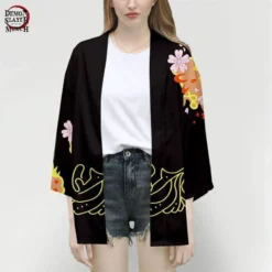 Kimono Demon Slayer Muzan Kibutsuji -Tueur De Démons Environnant muzan kibutsuji haori demon slayer merch 703