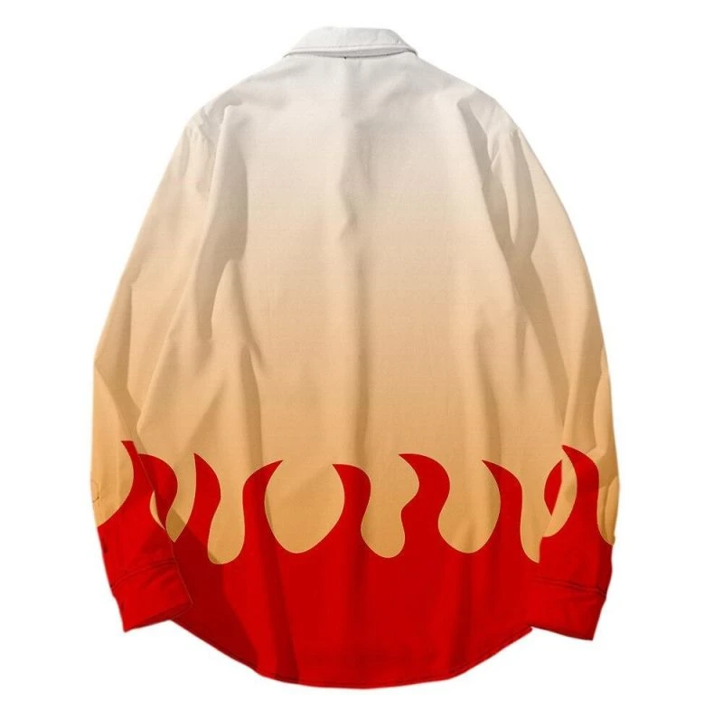 Chemise Demon Slayer Rengoku Manches Longues 2 Chemise Demon Slayer Rengoku Manches Longues – Image 2