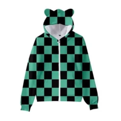 Sweat Demon Slayer Vert Et Noir