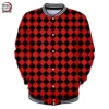 Veste Demon Slayer Baseball Red And Black Varsity Kimetsu