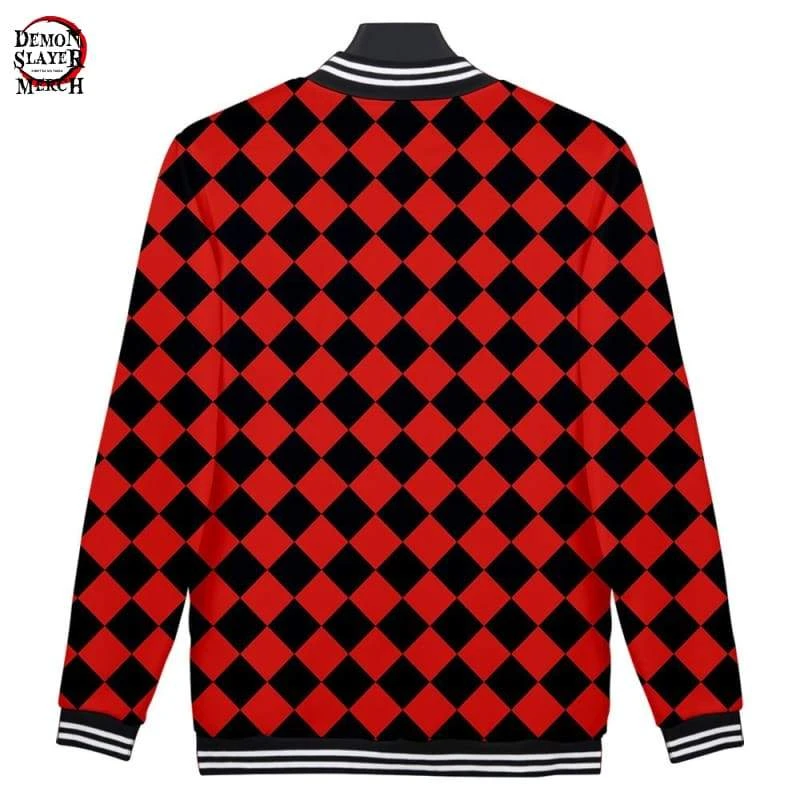 Veste Demon Slayer Baseball Red And Black Varsity Kimetsu 2 Veste Demon Slayer Baseball Red And Black Varsity Kimetsu – Image 2