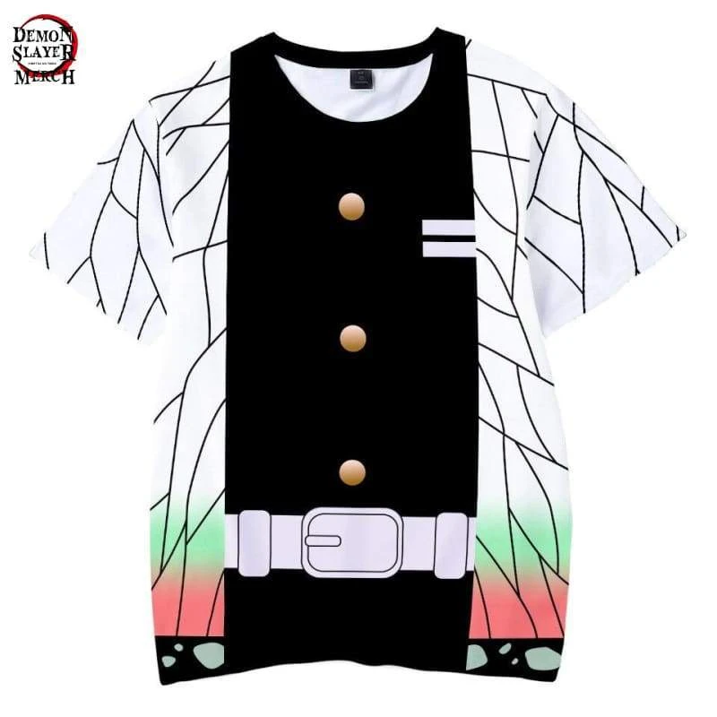 T-Shirt Demon Slayer Shinobu Kocho Vert Et Orange 1 T-Shirt Demon Slayer Shinobu Kocho Vert Et Orange