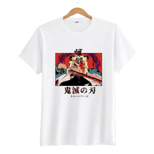 T-shirt Demon Slayer Kyojuro Rengoku Vs Akaza 1 T-shirt Demon Slayer Kyojuro Rengoku Vs Akaza