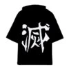 T-shirt Demon Slayer Noir Capuche