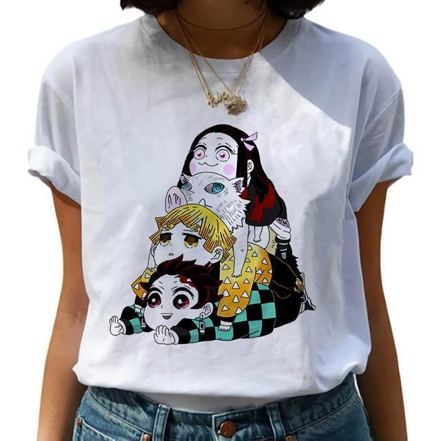 T-shirt Femme Demon Slayer Chibi 1 T-shirt Femme Demon Slayer Chibi