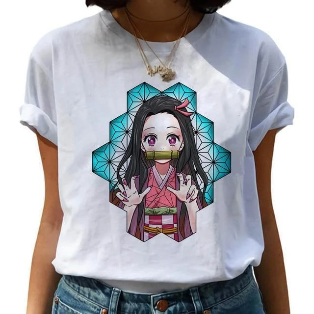 T-shirt Femme Demon Slayer Nezuko Chibi 1 T-shirt Femme Demon Slayer Nezuko Chibi
