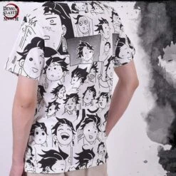 T-Shirt Demon Slayer Visage De Tanjiro 6 T-Shirt Demon Slayer Visage De Tanjiro -Tueur De Démons Environnant tanjiro face shirt demon slayer merch 804