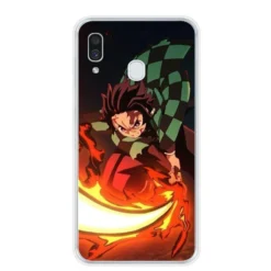 Coque Samsung Demon Slayer Tanjiro Sabre De Feu