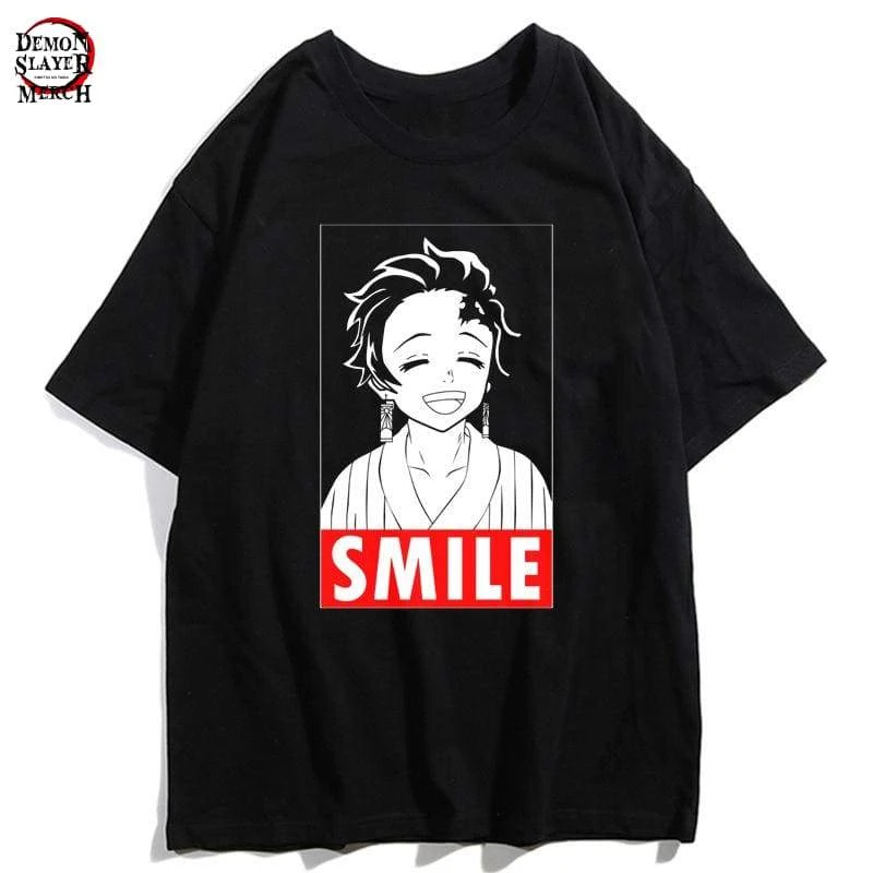 T-Shirt Demon Slayer Tanjiro Souriant 1 T-Shirt Demon Slayer Tanjiro Souriant