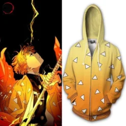 Veste Demon Slayer Zenitsu -Tueur De Démons Environnant zenitsu jacket demon slayer merch 932