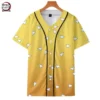 Maillot De Baseball Demon Slayer Zenitsu Jaune